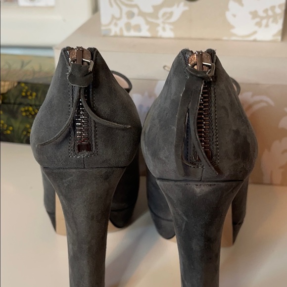 Miu Miu Gray Suede Booties - Picture 8 of 13